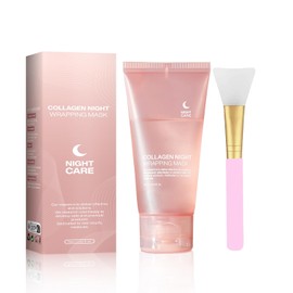 PAQIMAN Collagen Night Wrapping Mask,Hydrates and Tightens Skin Reduces Sagging Bio Collagen Sleeping Mask. (1 Pcs)