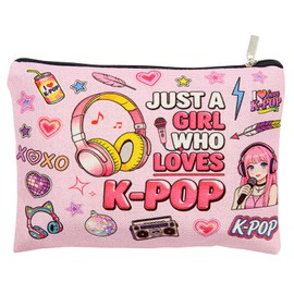 1Pcs Kpop Makeup Bag Music Gift for Girls Who Loves K-Pop, K-pop Movie Merch Stuff for Music Fan, K-pop Team Gift, Kpop Gifts for Girls, K Pop Gifts for Girl