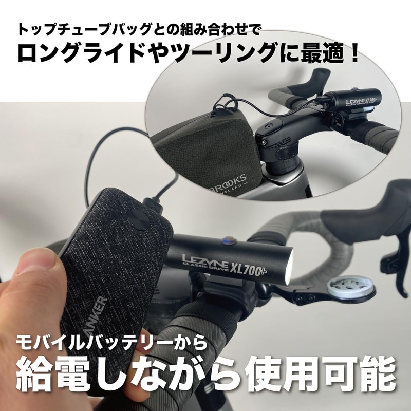 LEZYNE CLASSIC DRIVE 500+ Bicycle Kickboard Front Light Black Compact