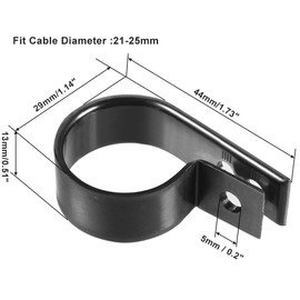 TA-VIGOR 20Pcs Nylon R-Type Cable Clamp Clips, 21-25mm Plastic Cable Clamp Assortment Kit Fastener, Plastic Wire Clamp Clips for Electrical Cable Wire Conduit Cable Management, Black