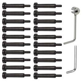Sowtowe Black Invisible Turnbuckle Kit 1/8 Stainless Steel Cable Railing Hardware Kit 20 Pcs for Wood & Metal Post Cable Railing System
