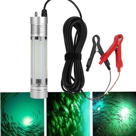 LOQATIDIS Underwater Fishing Lights, 150W Super Bright 20900 Lumens Submersible Night Lure Bait Finder Attractor Waterproof Lamp for Dock Boats Kayak, Aluminum Metal 180 LEDs DC 12V-24V 26ft Cord