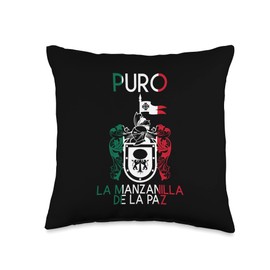 Mexican Pride Camisa Manzanilla De La Paz Jalisco Estado Mexico Escudo Eagle Throw Pillow, 16x16, Multicolor