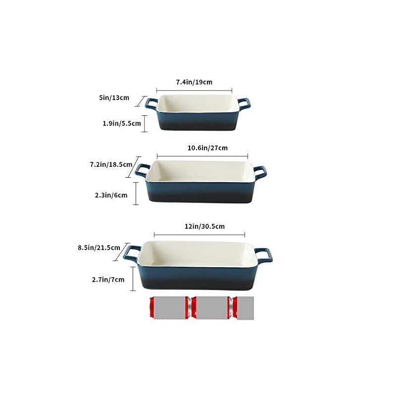 KOOV KOOV Bakeware Set, Ceramic Baking Dish, Rectangular Baking Pans
