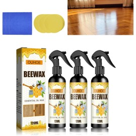 3PCS Beeswax Wood Polish - Furniture Polish - Wood Cleaner - Wood Floor Polish - Applicable To Living Room, Kitchen and Wooden Furniture Floors.