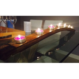 VINE | RE | DESIGN Wine Barrel Stave Candle Holder 34 Inches Long, Handmade 7 Candles.
