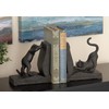 Deco 79 Polystone Cats Bookends, Set of 2 7"H, 6"W,