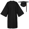 Erligo Unisex Matte Graduation Gown and Cap Set with Tassel