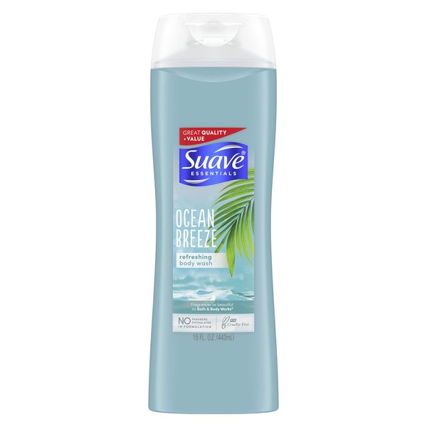 Suave Essentials Body Wash, Ocean Breeze, 15 Fl Oz (Pack of 1)