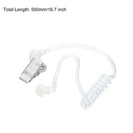 sourcing map Earphones Headset Earphones Secret Earphones Costume Prop Replacement Acoustic Tube for 2-Way Wireless Audio Headsets, Pack of 2