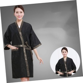 BIUDECO Non-Stick Hair Salon Gown Tie Waist Belt Lightweight Breathable Cape for Hair Cutting Beautiful Floral Pattern Fits for Barbershops Salons