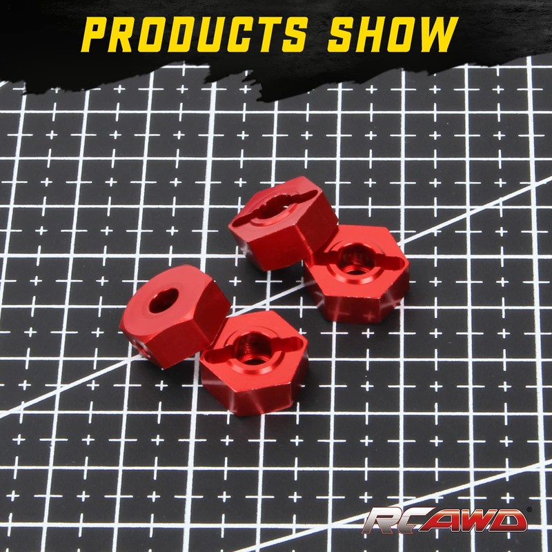 RCAWD Alloy 14mm Wheel Hex Hub Adapter for 1/10 ARRMA