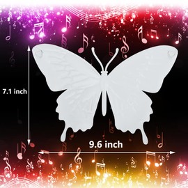 Outdoor Wall Decor, 6 Pack 9.6" Lifelike Metal 3d Butterfly Outdoor Wall Art For Garden Yard Living Room Bedroom Fence Patio Wall Decor