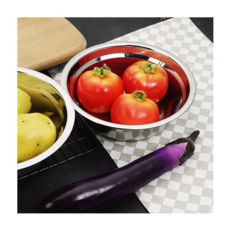 XOF Pack 6 Bowl Mezclador 16 Cm Tazón Inoxidable Cocina