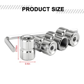 XINLIYA 4PCS Car Tire Valve Stem Caps, Stainless Steel Dustproof Vehicle Tyre Air Stem Caps with Anti-Theft Tool, Leak-Proof Auto Exterior Accessories, Universal for Bike Motorcycle Truck (Silver)