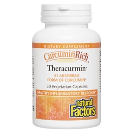 Natural Factors, CurcuminRich Theracurmin, 30 mg, Formulated for Superior Absorption, 30 Count (Pack of 1)