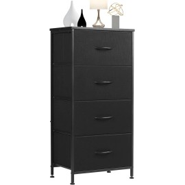 JHK Dresser with 4 Drawers Fabric Storage Tower Organizer Storage Chest of Drawers