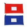 2 Pcs Zipper Bank Money Bags Cash Saving Pouch Reusable