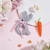 FREEBLOSS 6 Set DIY Macrame Easter Bunny Kit Easter Macrame