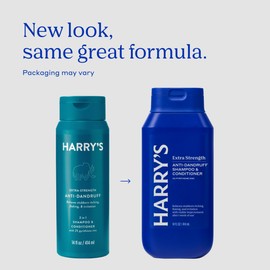 Harry's Extra-Strength Anti-Dandruff Men's 2 in 1 Shampoo and Conditioner - (3 Pack) 14 fl oz - Made with 2% Pyrithione Zinc | Harry's