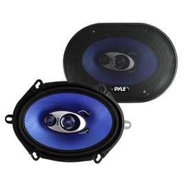 4) New Pyle PL573BL 5x7" 600 Watts 3-Way Car Coaxial Speakers Stereo Blue Four