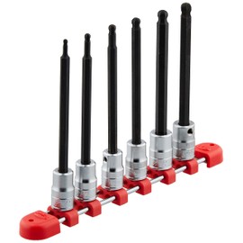 Kyoto Machine Tools (KTC) TBT3L06BPH 3/8 inch (9.5 mm) Long Ball Point Hexagon Bit Socket Set, Set of 6