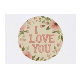 'I Love You with Flowers' Temporary Tattoo - Water Resistant, Skin-Safe, Non-Toxic Transfer (TO00083601)