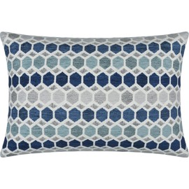 Erwin Müller York Honeycomb Chenille Cushion Cover 30 x 50 cm Blue