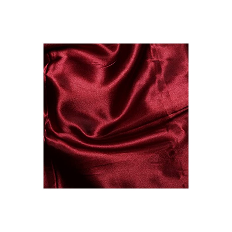 Silky Bridal Satin Fabric Material - Burgundy, Sample