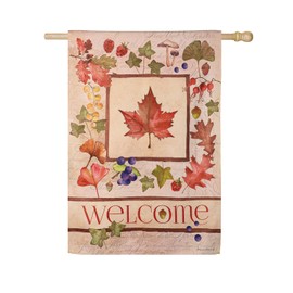 Evergreen Flag Fall Leaf House Flag, 28 x 44 Inches Fall Wecome Flag, Outdoor House Flag for Homes and Garden Fall Decoration
