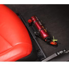 Quick Release Adjustable Aluminum Fire Extinguisher Holder Mount Bracket Compatible with Corvette C8 Stingray Z06 Z51 2020 2021 2022 2023, Aluminum Car seat fire Extinguisher Bracket, Car Accessories