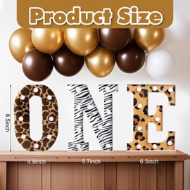 Wild 1st One Birthday Decorations for Boy or Girl,Safari Theme First Birthday Decorations for Boy,1 Year Old Birthday Jungle Party Decorations,One Light Up Sign for Centerpieces Table Backdrop Decor