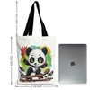 ​Artistic Pattern Canvas Tote Bag for Women (Panda)