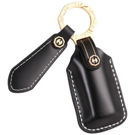 [smasol] NBOX Key Cover NBOX Custom Genuine Leather Key Case JF1 JF2 JF3 JF4 Key Case 3 Buttons 4 Buttons One Side Slide Dedicated Design Both Sides Slide, Black (foil stamped) / 4 buttons