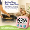 Glochin 2 Pcs Digital Timer for Kids, Magnetic Countdown Kitchen