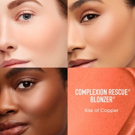 bareMinerals Complexion Rescue Liquid Blonzer, Blush + Bronzer Hybrid, Bronzer Blush for a Sun-Kissed Glow, Buildable Face Bronzer + Blush for Cheeks, Gel-Cream, Vegan (Kiss of Copper)