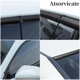 Automobile drip Guide Rail Water Drain Channel car Window rain Deflector Silicone Gel car Window Trim, Suitable for Cars, SUVs, MPVs, Pickup Trucks, RVs, and Yachts, etc. (Black, 10.1feet)