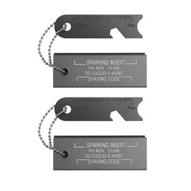 Magnesium Flint Fire Starter, Magnesium Waterproof Matches, Survival Fire Blocks with Striker for Camping Hiking Emergency (2 Pack)