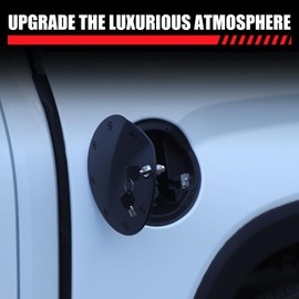 Car Fuel Filler Cap Lock Door Gas Tank Cap Cover for Toyota Tundra 2022-2024, Heavy Duty Aluminium Alloy Car Tank Cap Exterior Protection Accessories