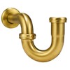 18 Gauge Solid Brass P-Trap 1 1/4” OD, Heavy Duty