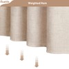 Awellife Beige Linen Style Shower Curtain Set with 12 Durable