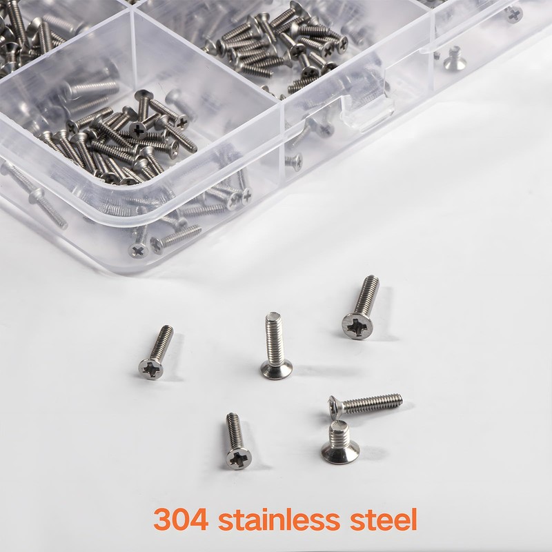 Zmbroll 960pcs Laptop Notebook Computer Screws 304 Stainless Steel Countersunk