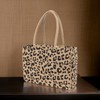 KAF Home Jute Market Tote Bag, Leopard Print, Durable Handle,