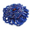 Avalaya 40mm Diameter/Blue Glass Bead Daisy Flower Flex Ring/Size M