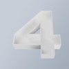 Number 4 Reusable Plastic Letter Charcuterie Board Box, Letter Food