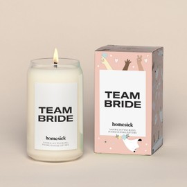 Homesick Team Bride Scented Jar Candle, 13.75-Ounce, Soy Wax, 60-80 Hours Burn Time