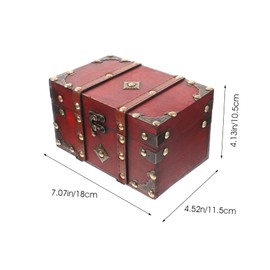 Baluue Wooden Jewelry Organizer Box Retro Storage Case for Earrings Necklaces Rings Delicate Design for Dressing Table for Personal Use Jewelry Shops