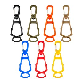 Orludo qa100107z01n0 Fishing Tackle Glove Clip, Carabiner Clip, Anti-Loss, Free Hands, High Strength, Lightweight, Towel Clip, Hat Holder, Pliers, Small Items, Set of 7 Colors