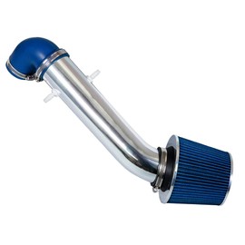 Rtunes Racing Short Ram Air Intake Airflow Inductions Kit Kit + Filter Combo Compatible For 91-95 Wrangler 2.5L L4 / 4.0L L6 (Blue)
