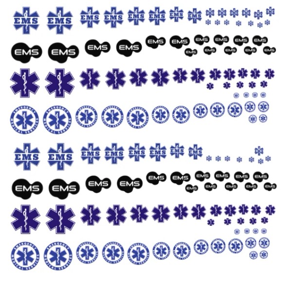 Hot Wheels 1/64 EMS Emergency Services Waterslide Decals MADE IS